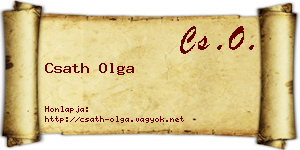 Csath Olga névjegykártya